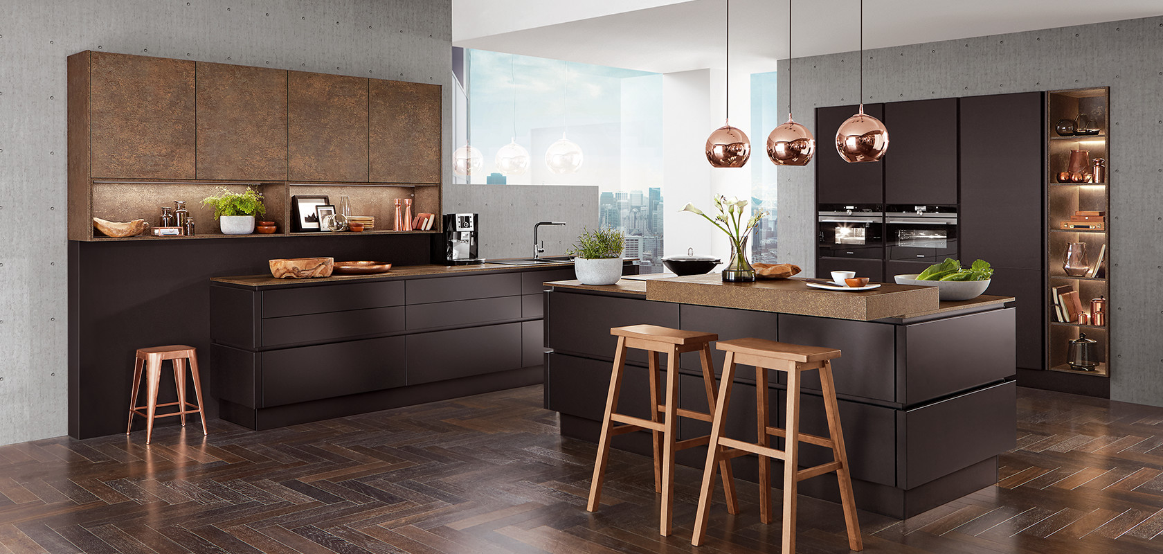 cucina moderna tavolo centrale